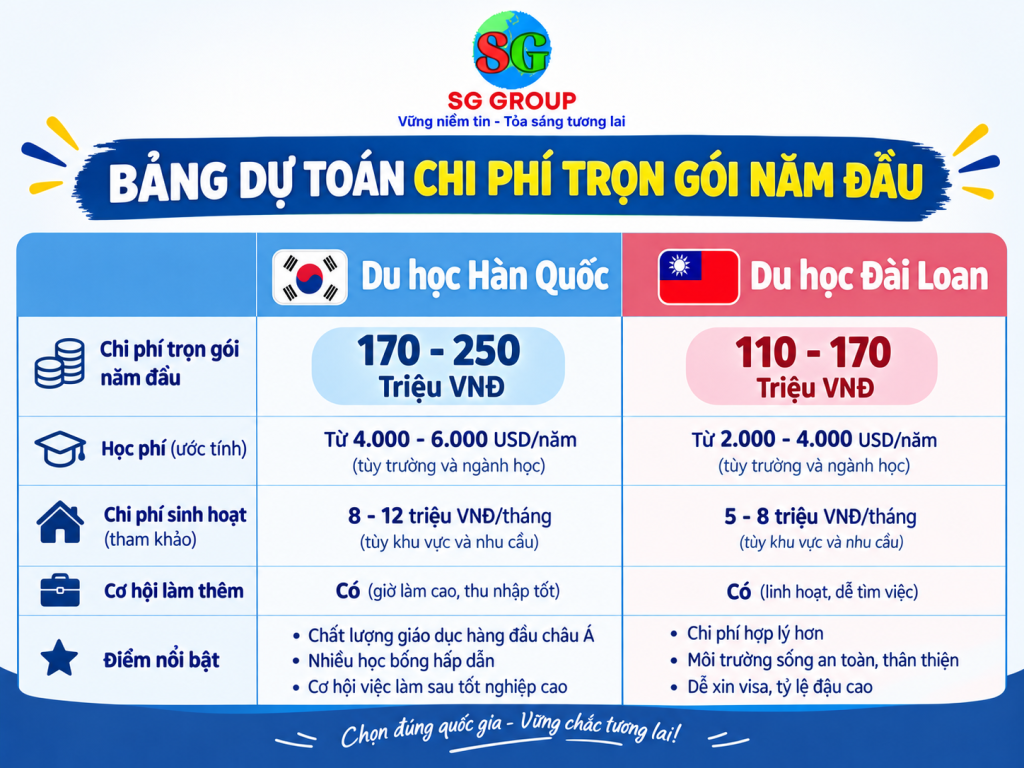 du học Hàn Quốc và Đài Loan