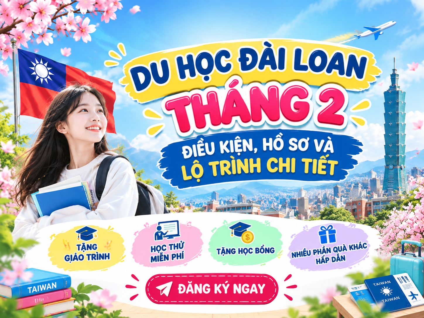 du học Đài Loan tháng 2